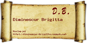 Diminescur Brigitta névjegykártya