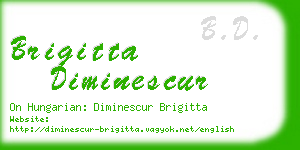brigitta diminescur business card